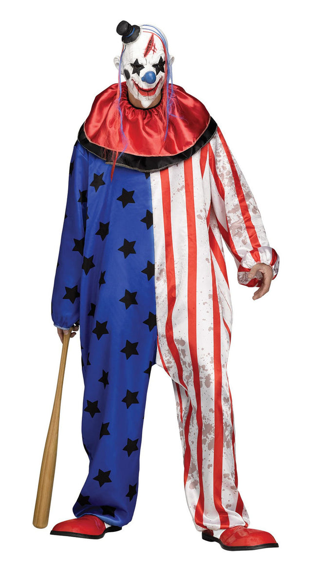 Evil Clown Adult Costume- front view