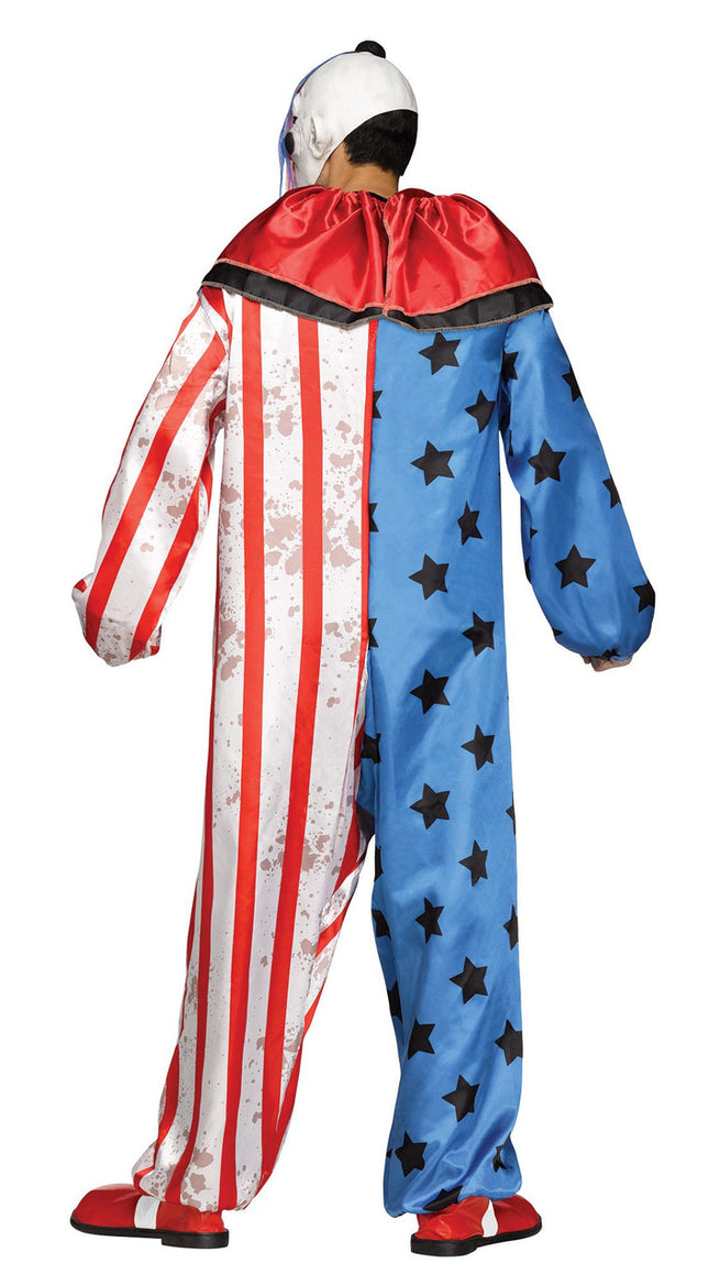 Evil Clown Adult Costume- back view