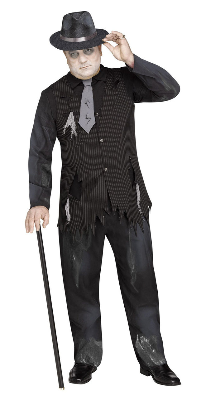 Ghostly Gangster Costume- front view