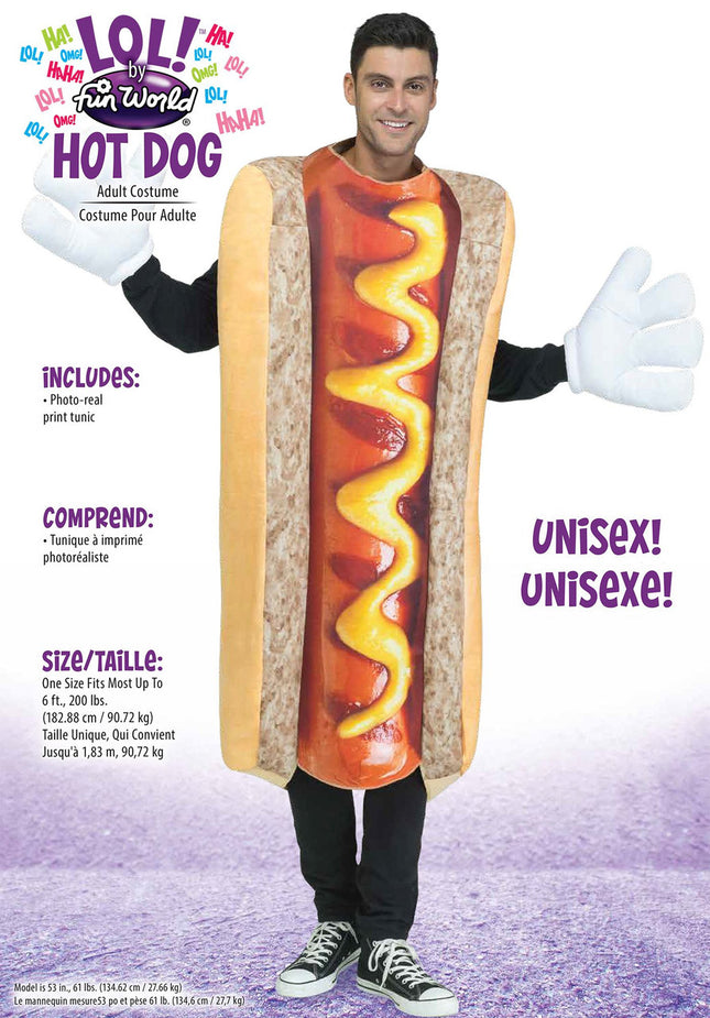 PhotoReal Hot Dog Costume- packaging