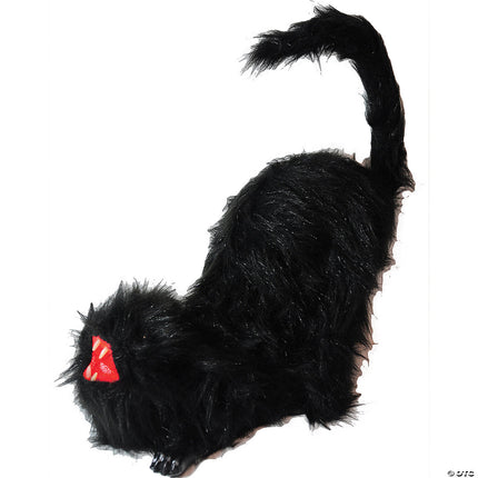 14" Black Cat Animated Prop- left side view