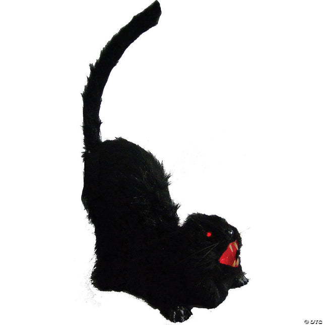 14" Black Cat Animated Prop- right side view