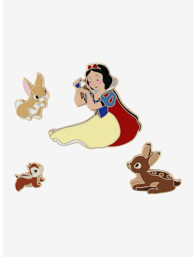 Snow White And Animals 4 Piece Pin Set- all pins
