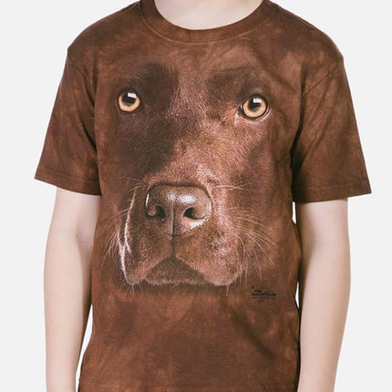 Chocolate Lab Face Child Tee- on model