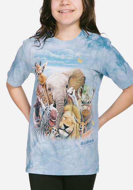 African Selfie Child Tee- worn by model