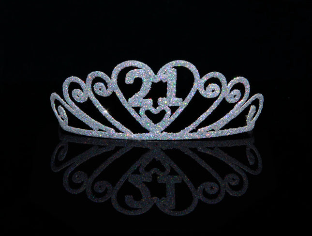 Silver "21" Sparkle Tiara