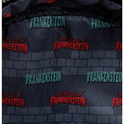 Universal Monsters Chibi Frankenstein And Bride Mini Backpack- inside print