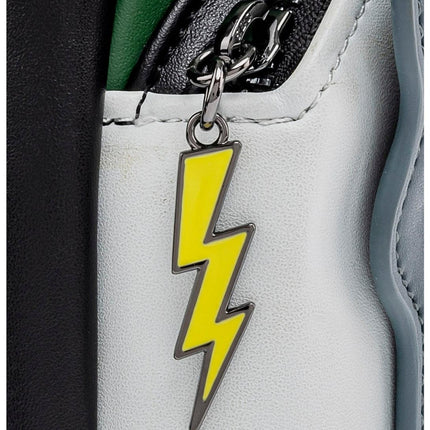 Universal Monsters Chibi Frankenstein And Bride Mini Backpack- lightning bolt zipper