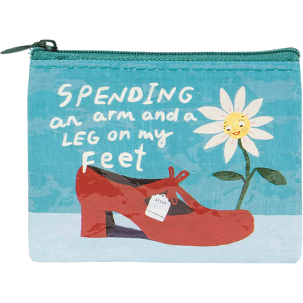 Spending An Arm And A Leg Coin Purse- front view