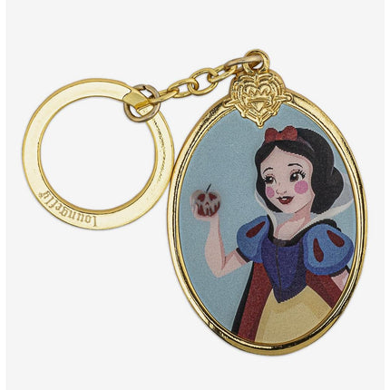 Snow White Lenticular Keychain- tilted poison apple view