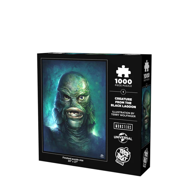 Creature From The Black Lagoon Jigsaw Puzzle- back of box