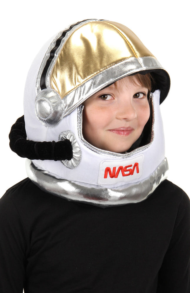Kids Space Plush Helmet- worn by model