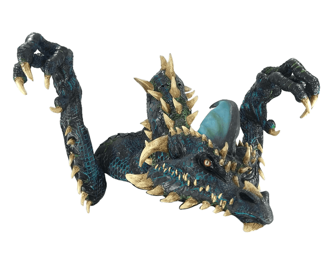 Smolder the Black Dragon Mask- angled view
