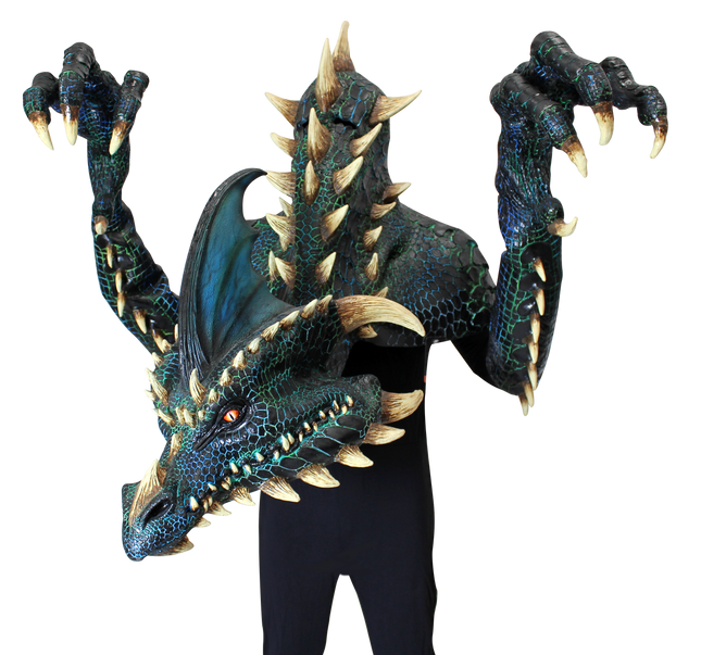 Smolder the Black Dragon Mask- worn by model