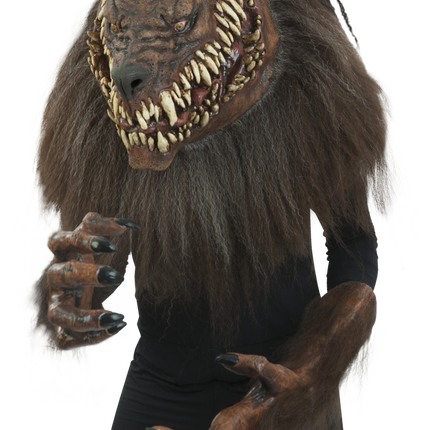 Snarling Werewolf Mask & Hands