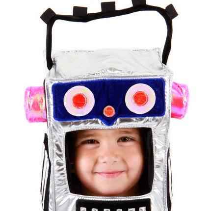 Kids Robotman Plush Hat- worn by model