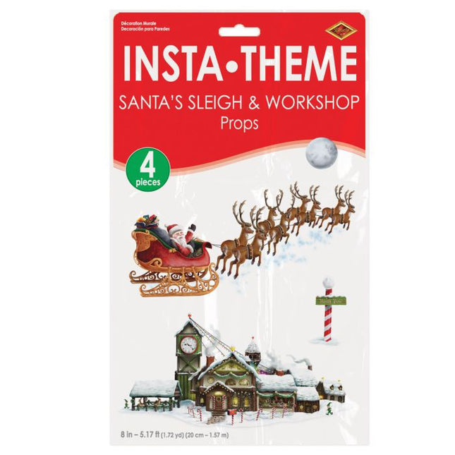 Santa's Sleigh & Workshop Props- package