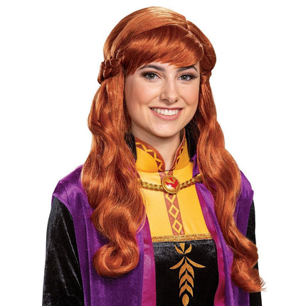 Frozen- Adult Anna Wig- front view