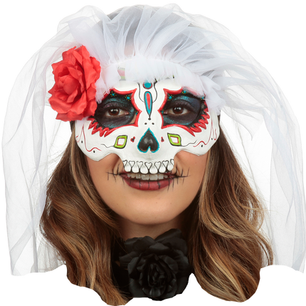 Catrina with Veil (Colored 7) Mask