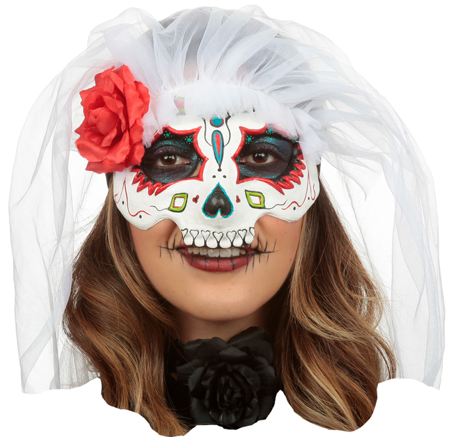 Catrina with Veil (Colored 7) Mask