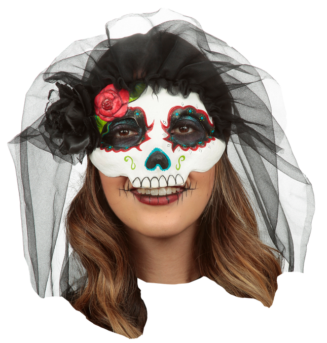 Catrina with Veil (Colored 11) Mask