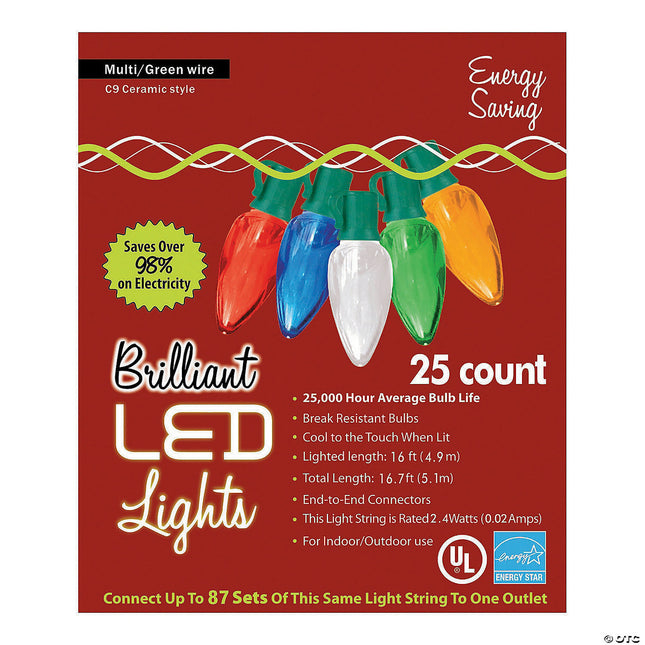 LED Multicolor Holiday String Lights