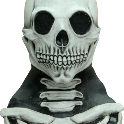 Long Neck Skull Mask (White)- front view