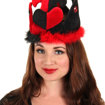 Alice in Wonderland- Queen of Hearts Plush Crown- worn by model