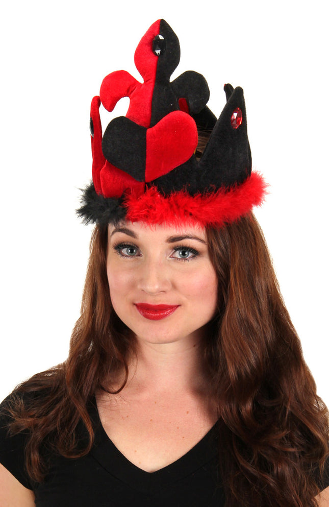 Alice in Wonderland- Queen of Hearts Plush Crown- worn by model