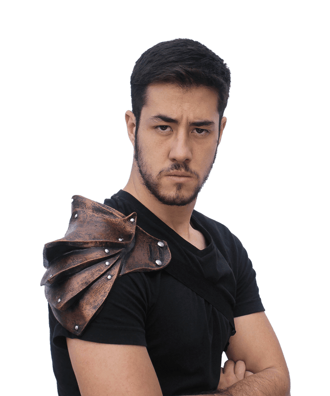 Copper Pauldron- worn by model
