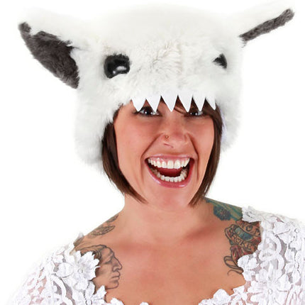 Yeti Plush Hat- worn by adult model