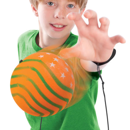 Neon Rebound Ball- held by child