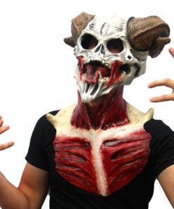 Devil Skull Deluxe Mask- worn by model