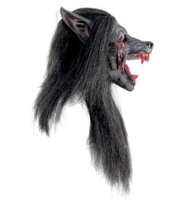 Black Moon Wolf Mask- side view