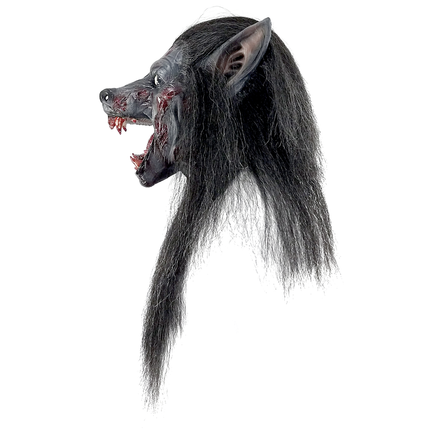 Black Wolf Supreme Mask- left side view
