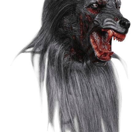 Black Wolf Supreme Mask- angled view