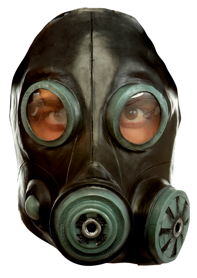 Black Smoke/ Gas Mask- front view