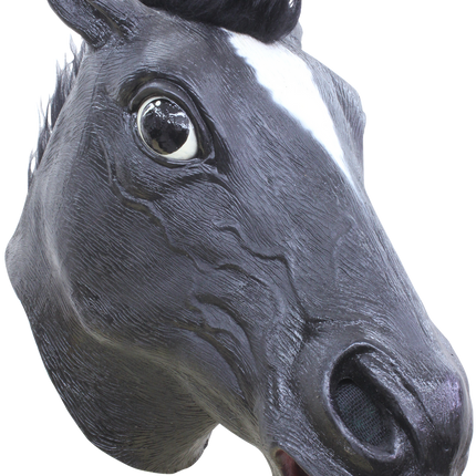 Laughing Black Horse Mask