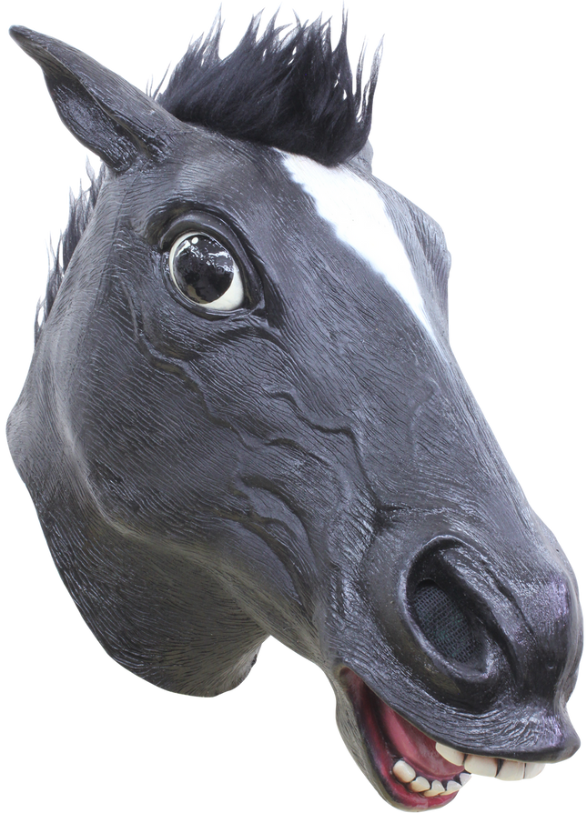 Laughing Black Horse Mask
