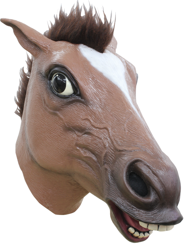 Laughing Brown Horse Mask