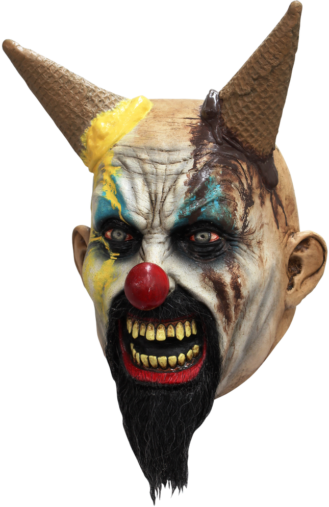 Hells-Cream Clown Mask- front view