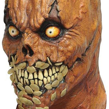 Pumkevil evil pumpkin latex mask
