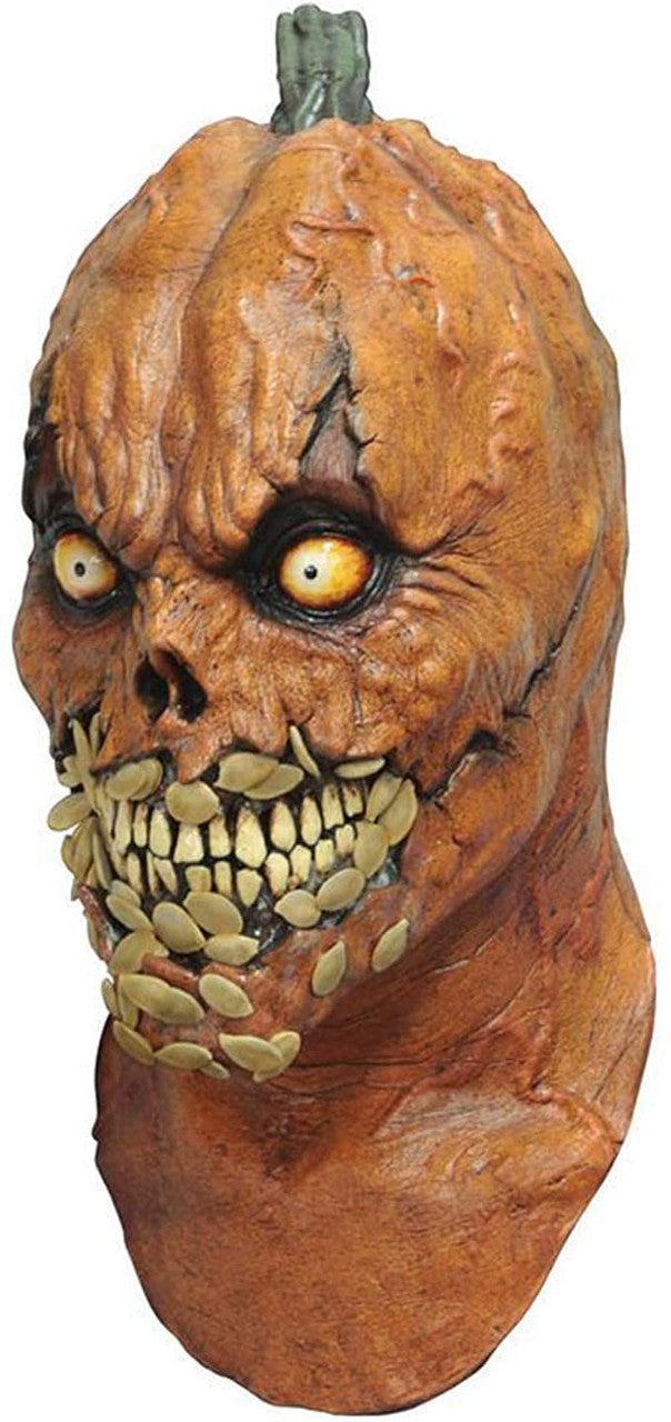 Pumkevil evil pumpkin latex mask