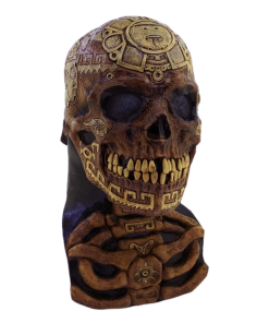 Aztec Skull Deluxe Mask- angled view