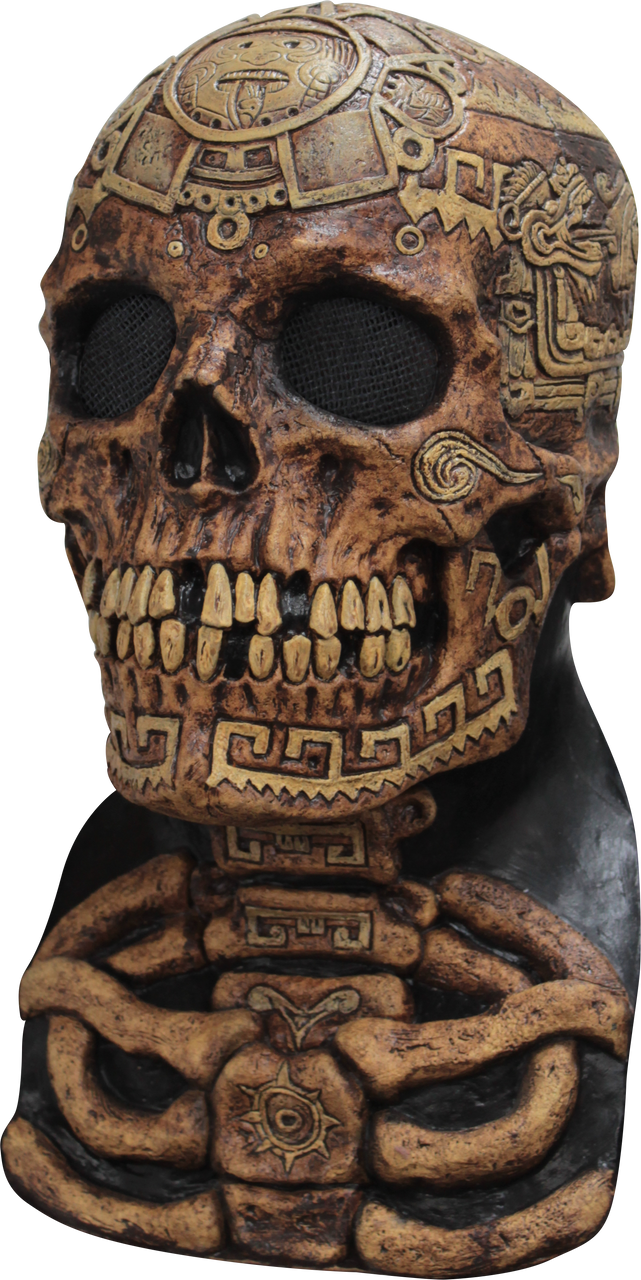 Aztec Skull Deluxe Mask- front view