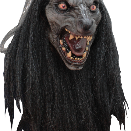 Black Moon Wolf Mask- front view