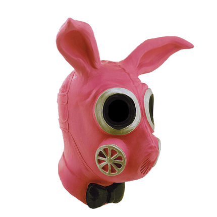 Kinky Bunny Gas Mask- angled view