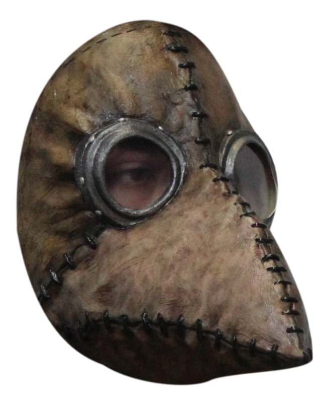Brown Plague Doctor Mask- angled view
