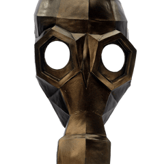 Low Poly Gas Mask- front view