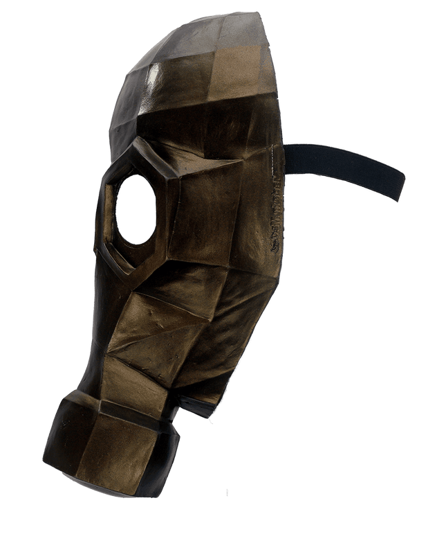 Low Poly Gas Mask- side view